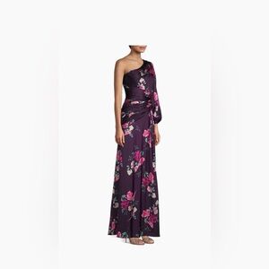 Mac Duggal leena Floral One-Shoulder Gown